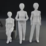 2001 Space Odyssey - 10 Figure Pilot Passenger Set - 1:48 1:35