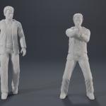 Clint Eastwood - 44 Magnum - 2 Figure Set - Walking and Ready to Shoot - 1:24 1:18