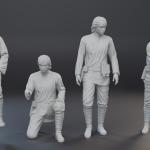 Star Wars Luke Skywalker - 4 Figure Set - 1:24