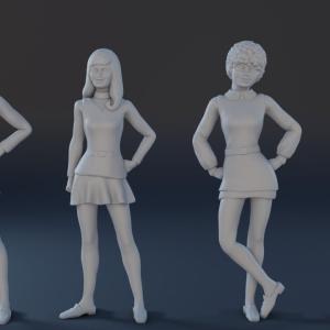 Josie and the Pussycats - 7 Figure Set - 1:24