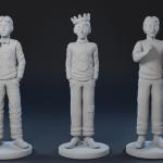 Archie Betty Veronica Reggie Jughead Sabrina 6 Figure Set 3D Printed 1:24