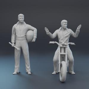 Evel Knievel - 6 Figure Motorcycle Sky Canyon Cycle - 1:24
