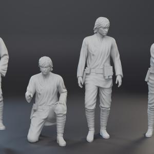 Star Wars Luke Skywalker - 4 Figure Set - 1:24