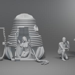 The Fly - 6 Piece Set - Transport Machine - 1:24