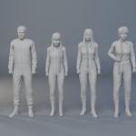Lost In Space - Anti-Matter Man - 8 Piece Robinson Family Set - 1:24