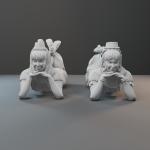 I Dream of Jeannie - Set of 2 Jeannie & Evil Sister Reclining Pose - 1:24