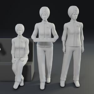 2001 Space Odyssey - 10 Figure Pilot Passenger Set - 1:48 1:35
