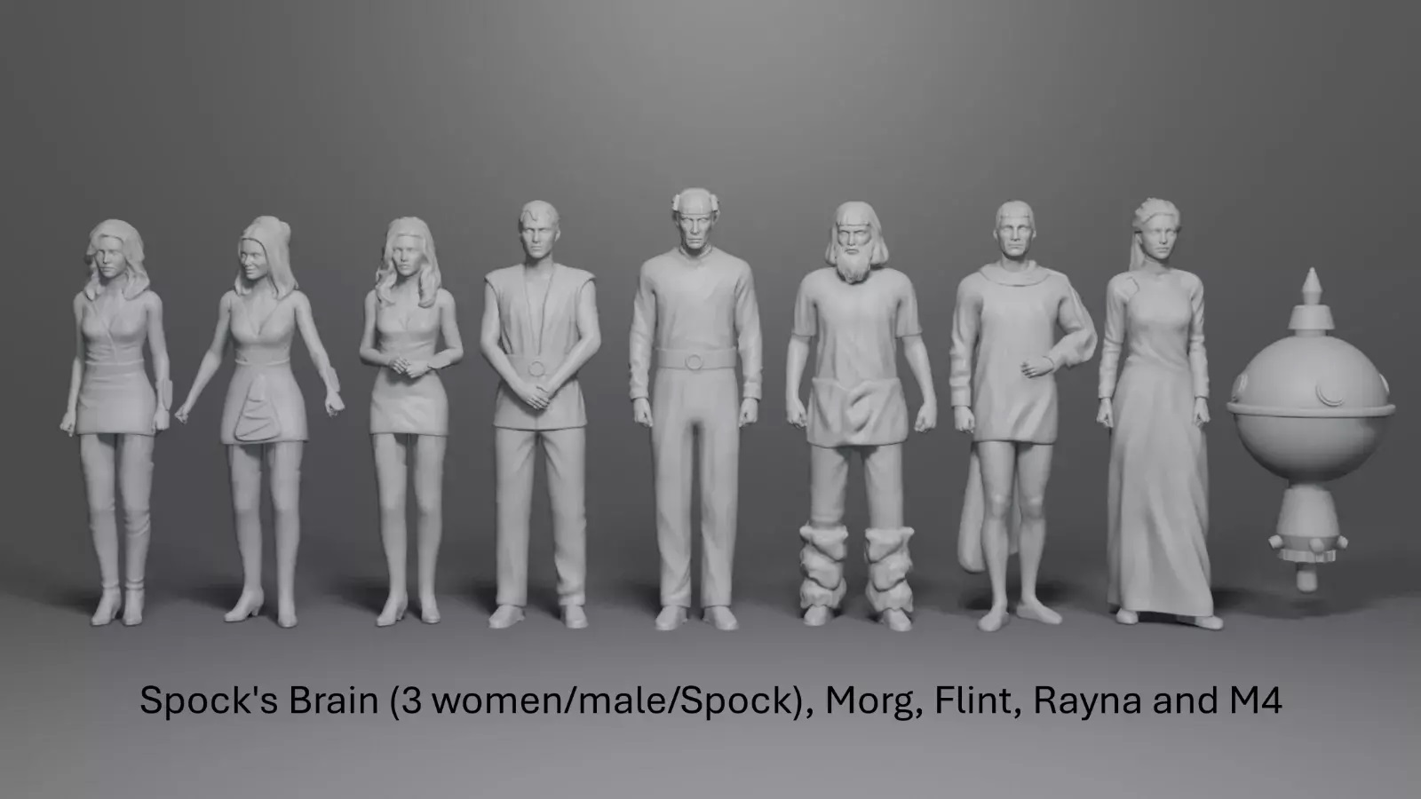 Star Trek TOS - 9 Figures - Set 4 1:32