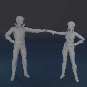 Wonder Twins - Zan and Jayna - 1:24 1:18
