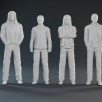ANIMAL KINGDOM TNT Jake Craig Pope Deran Baz Smurf 3D Printed 6 Figure Set 1:18