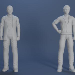 STEVE MCQUEEN - BULLITT + MAGNUM PI - FERRARI 1:18 1:24 3D Printed 2 Figure Set