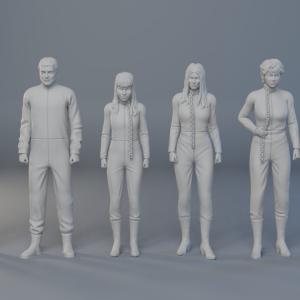 Lost In Space - Anti-Matter Man - 8 Piece Robinson Family Set - 1:24